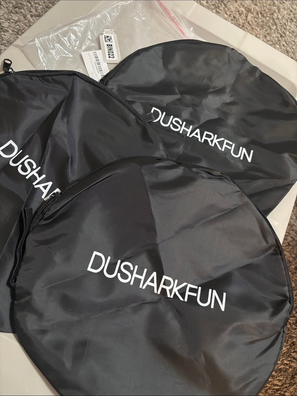DUSHARKFUN Black Travel laundry Bag Bundle NWT